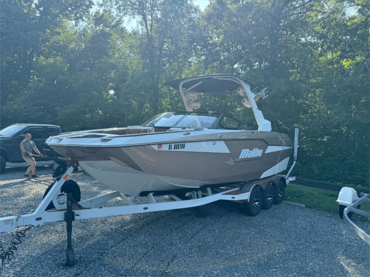 Malibu M240 &amp; Trailer – ONE Owner – LOW HOURS -Full Transferable Factory Warranty