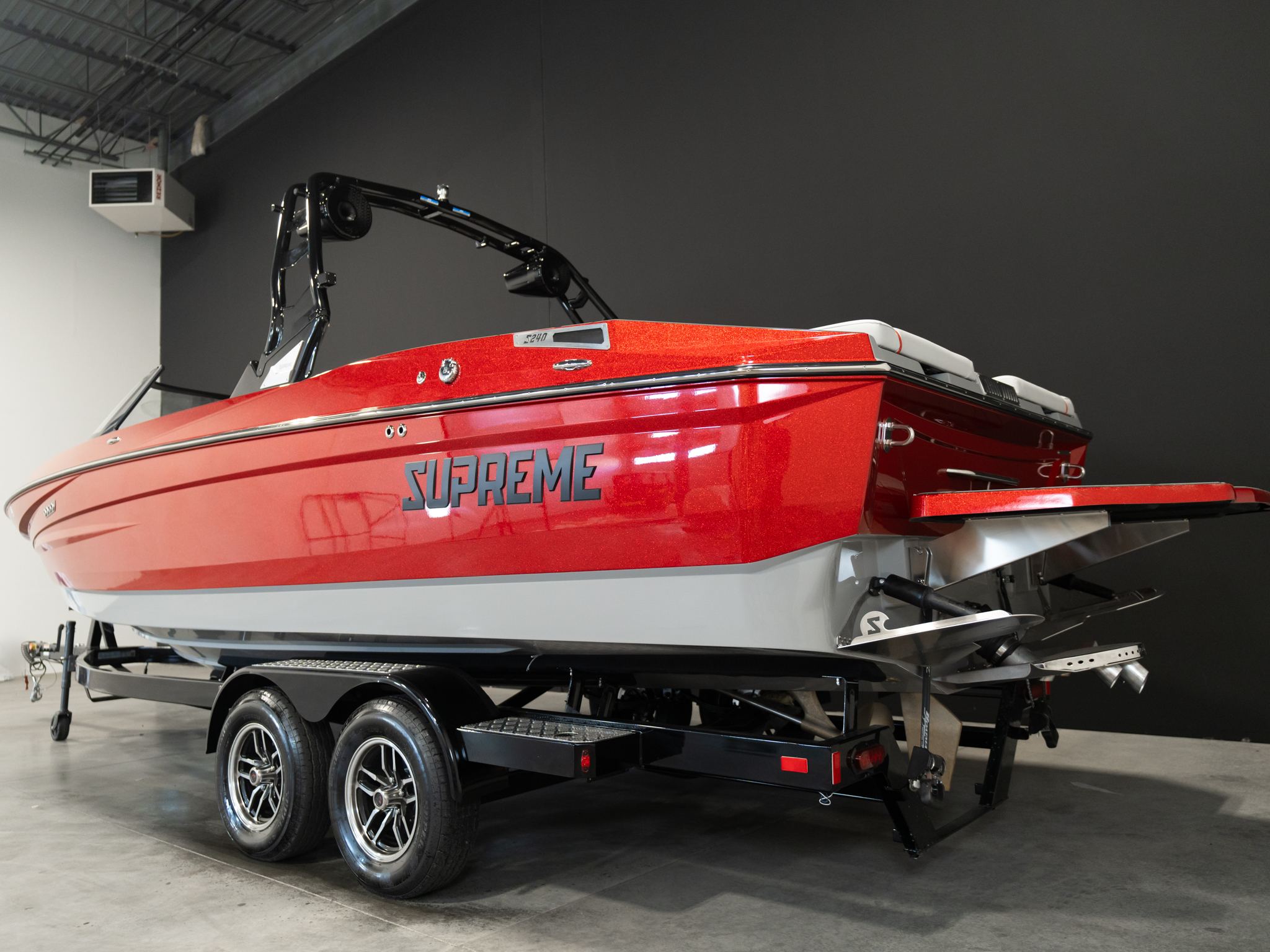 2025 Supreme S240 Red Metal Flake / Stone Grey