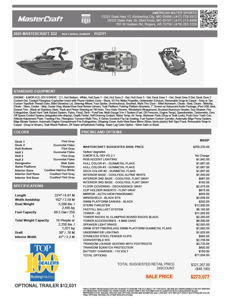 2025 Mastercraft X22