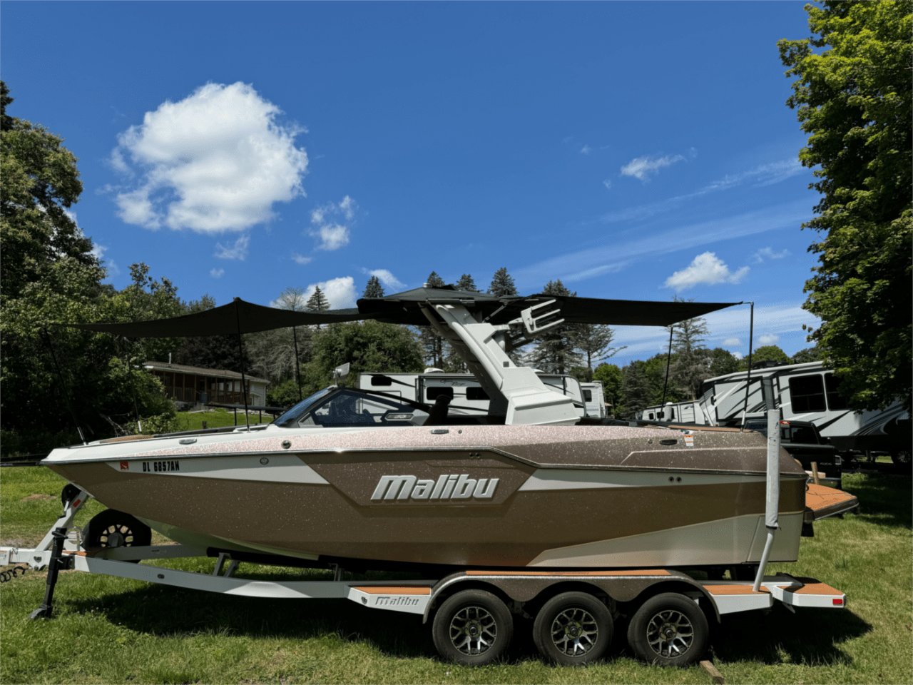 Malibu M240 &amp; Trailer – ONE Owner – LOW HOURS -Full Transferable Factory Warranty