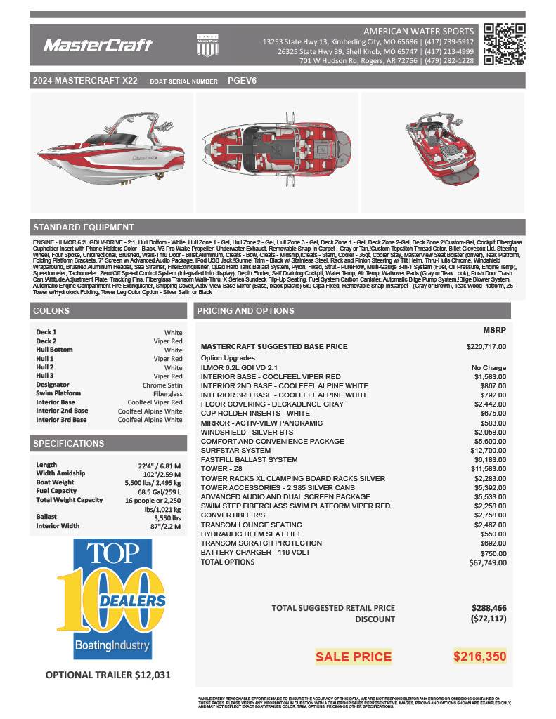 2024 Mastercraft X22