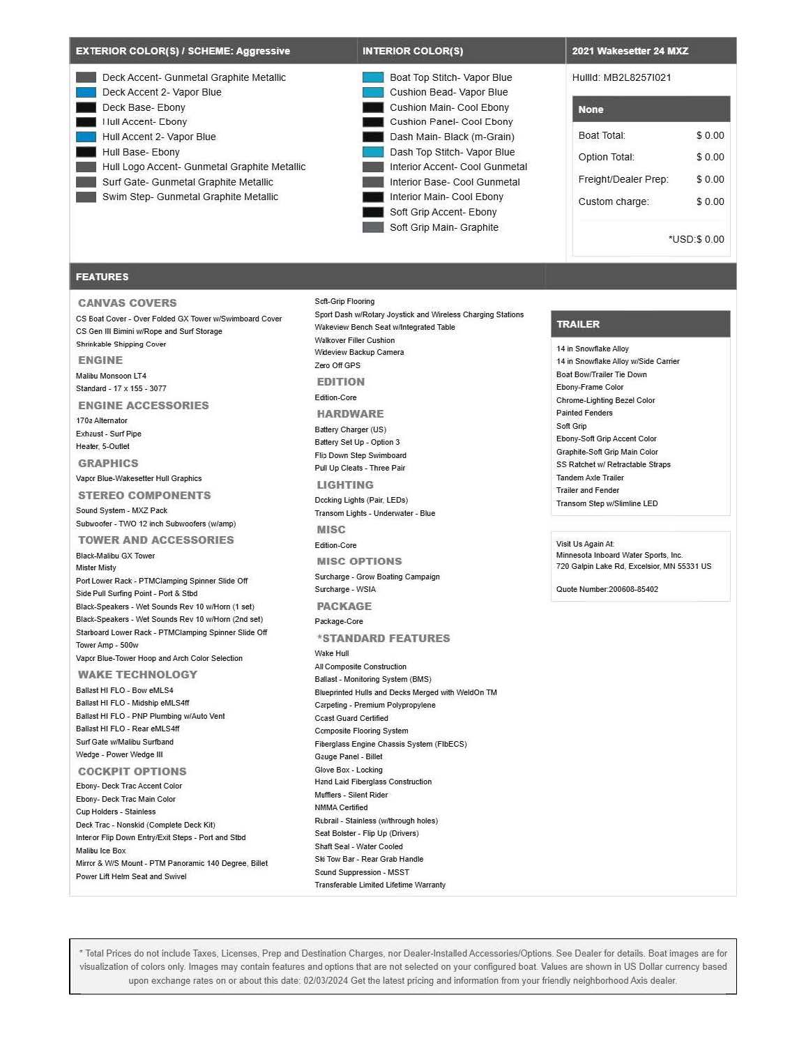 2021 Malibu Wakesetter 24MXZ – Monsoon LT4